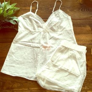 White Dot Pajama Set